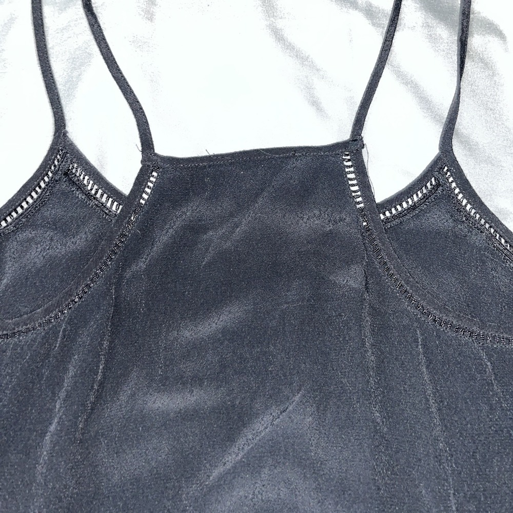 Madewell Women's Size Medium Lightweight Black Racer Back Spaghetti Strap Tank - Picture 10 of 12